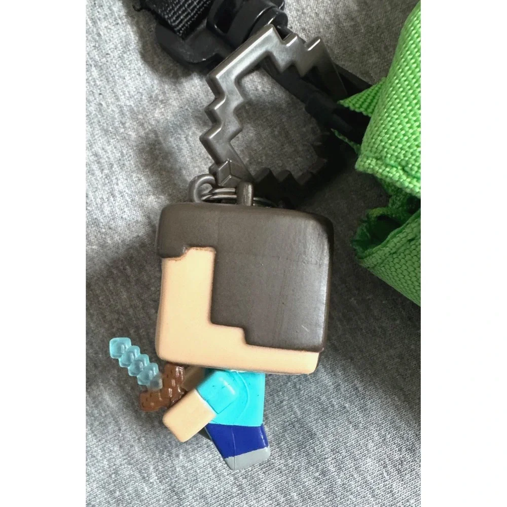 Minecraft Creeper Crossbody Bag Green Shoulder Phone Pouch Steve Charm